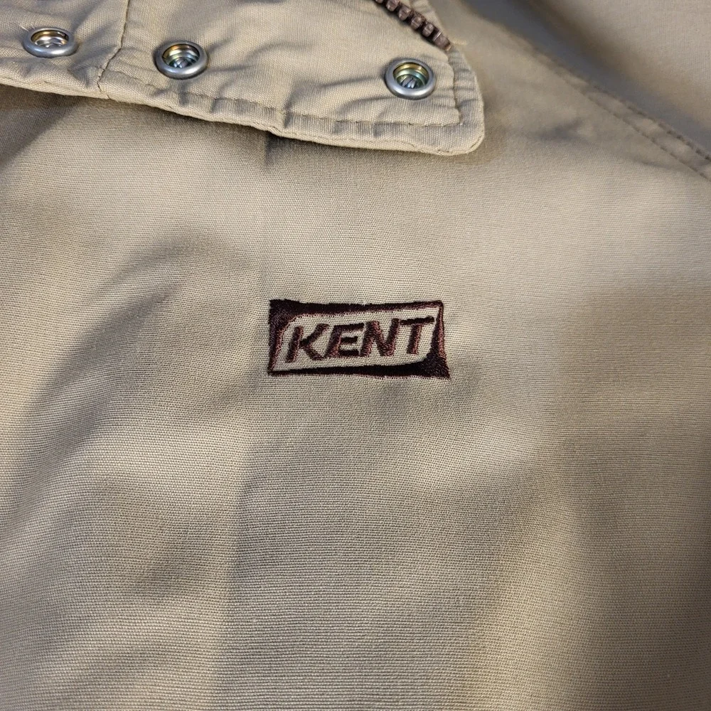 NWT Vtg KENT Seed Jacket Mens L Tan/Brown Faux Fur Lining Made In USA
